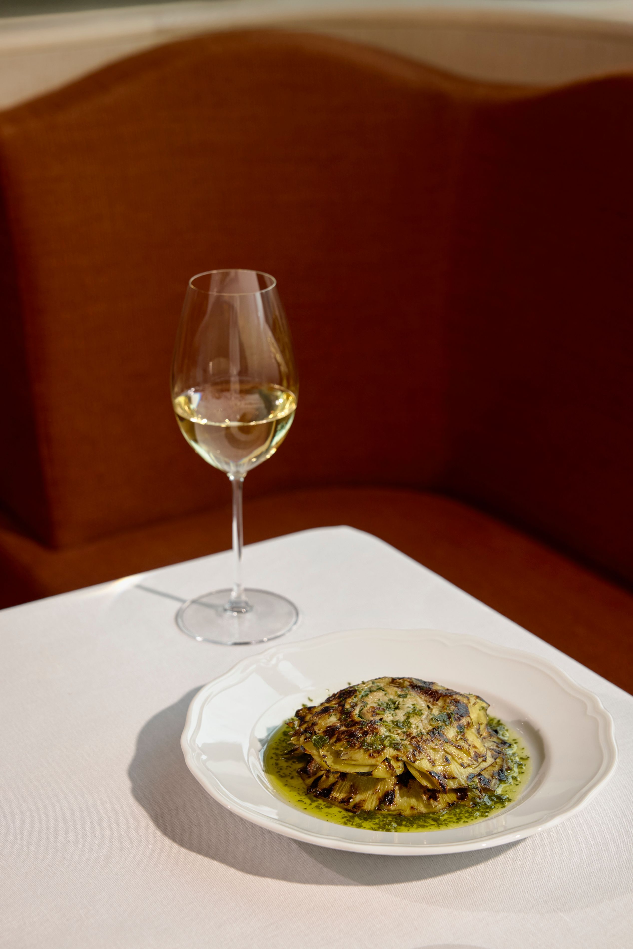 Artichokes At Seia, Guests Enjoying Appetizers